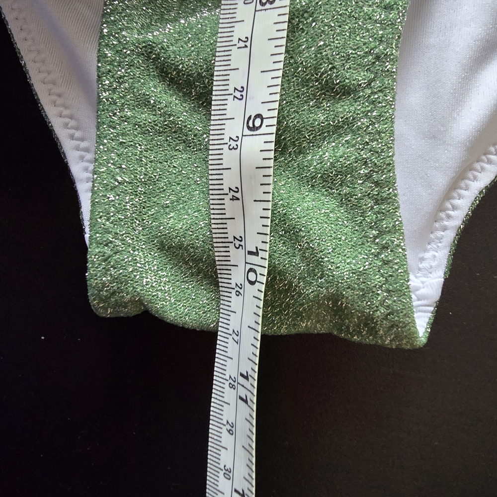 PINK Victoria's Secret Green Glitter Bikini - Picture 7 of 9
